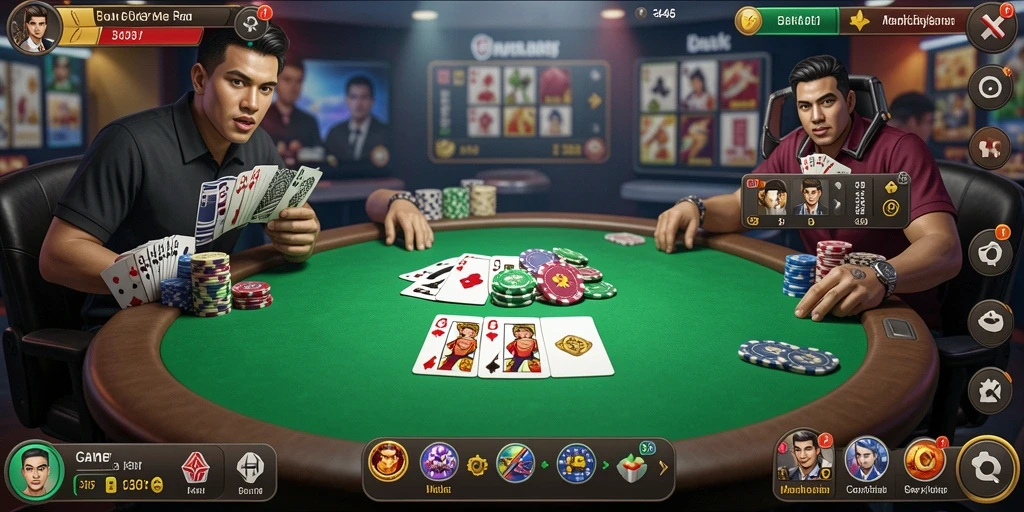 Tampilan permainan Poker yang seru di 3446.