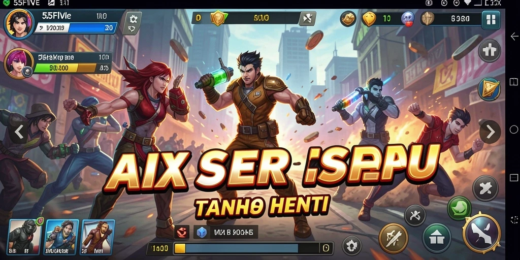 Screenshot dari gameplay seru 55FIVE yang penuh aksi.