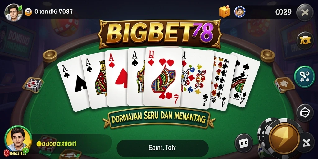 Screenshot gameplay BIGBET78 menunjukkan aksi seru permainan Domino.