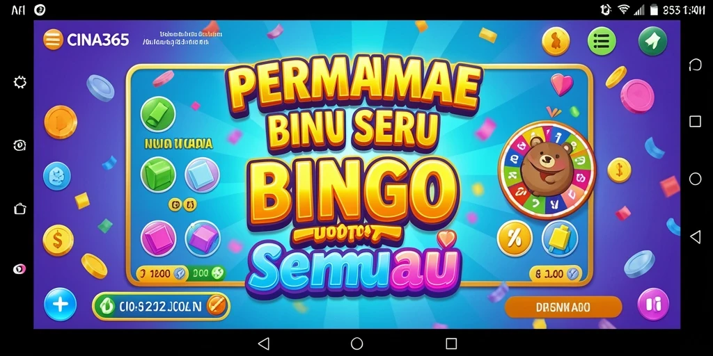 Screenshot CINA365 menampilkan gameplay Bingo yang seru dan interaktif.