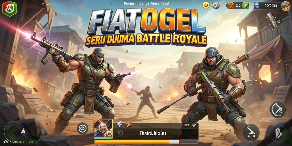 Gameplay seru dalam <strong>FIATOGEL</strong> saat pemain bertarung di arena Battle Royale.