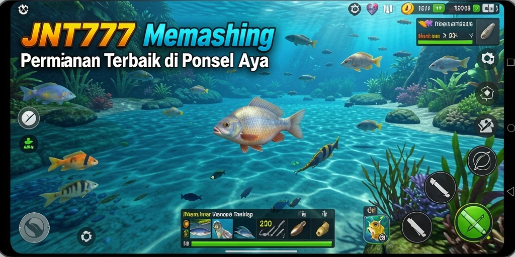 Tampilan gameplay memancing seru dari JNT777.