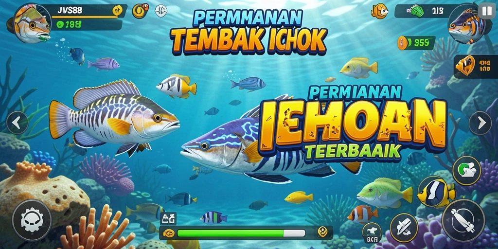 Tampilan gameplay seru Tembak Ikan di JVS88.