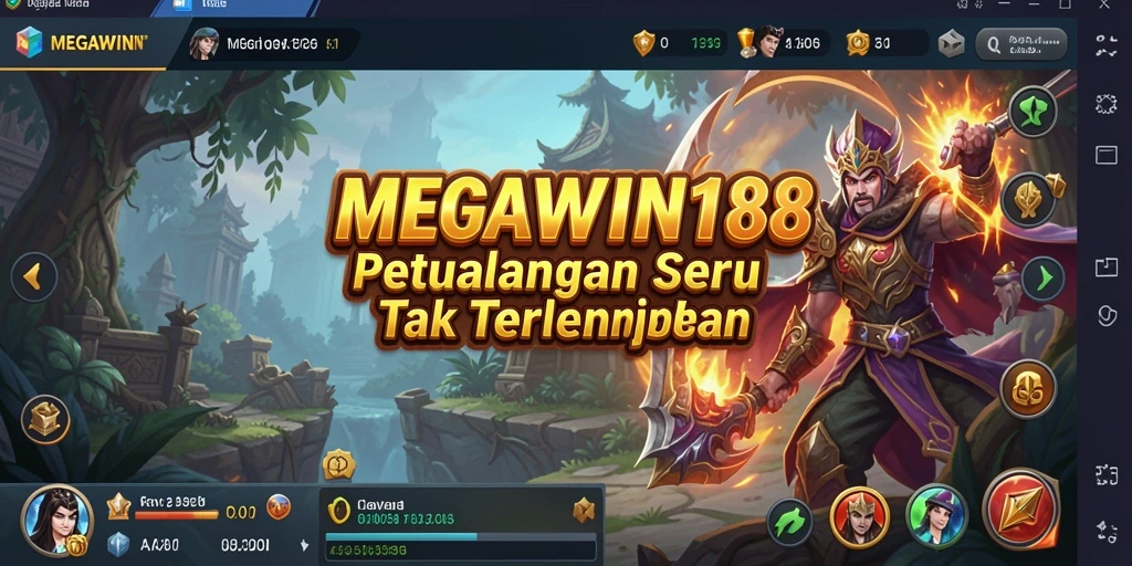 Tampilan gameplay petualangan MEGAWIN188 yang menakjubkan dan penuh aksi.