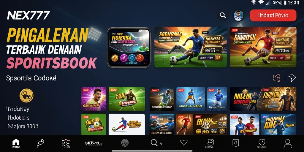 Tampilan gameplay Sportsbook NEX777 yang menarik dan interaktif.