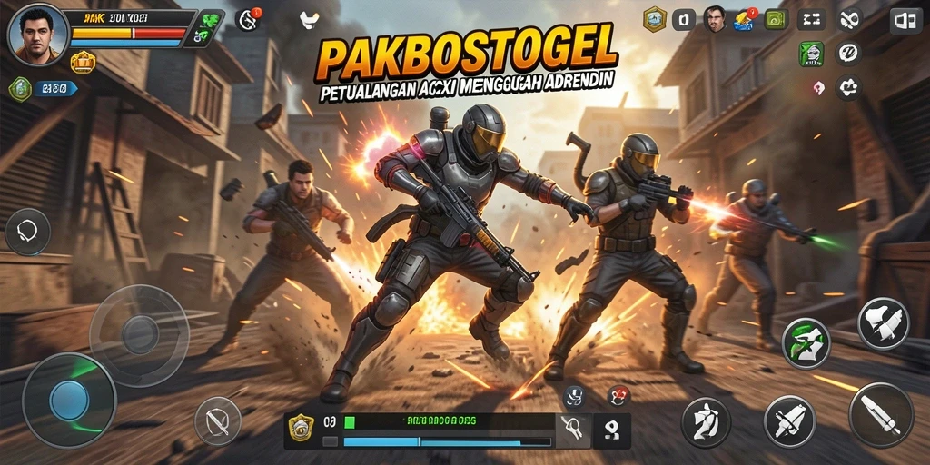 Screenshot PAKBOSTOGEL menunjukkan aksi epik dalam permainan yang penuh tantangan.