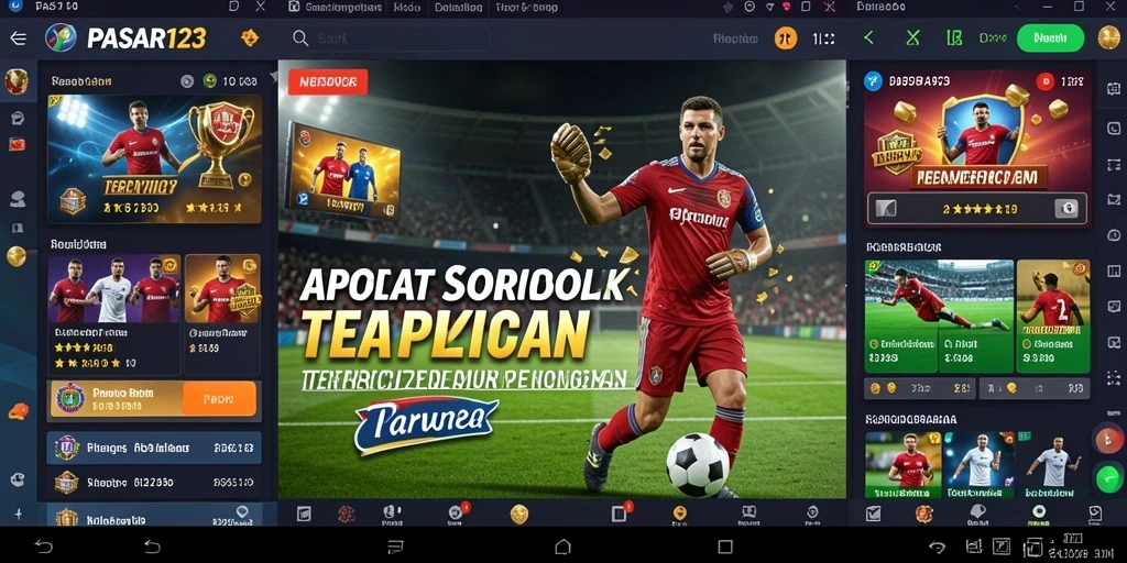 Tampilan menarik aplikasi PASAR123 dengan fitur Sportsbook yang memukau.