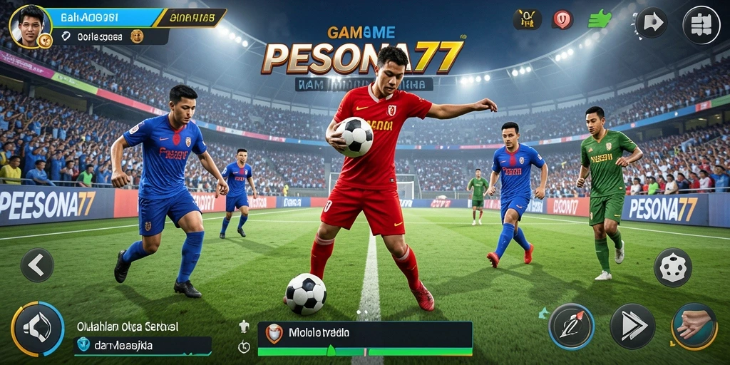 Tampilan gameplay PESONA77 yang penuh aksi olahraga.