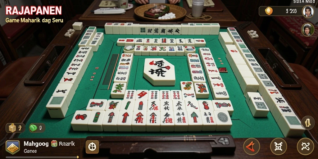 Gamplay menarik dan seru dari RAJAPANEN Mahjong.