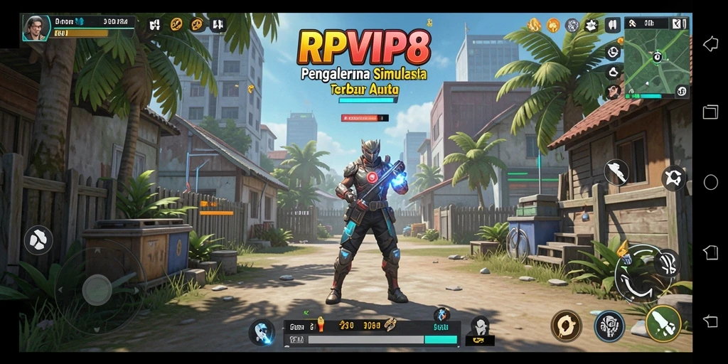 Screenshot utama RPVIP8 menunjukkan gameplay simulasi yang menarik.