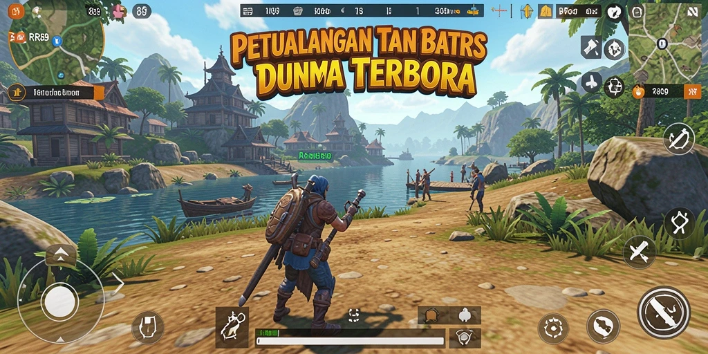 Tangkapan layar gameplay RR89 yang menampilkan dunia terbuka yang luas.