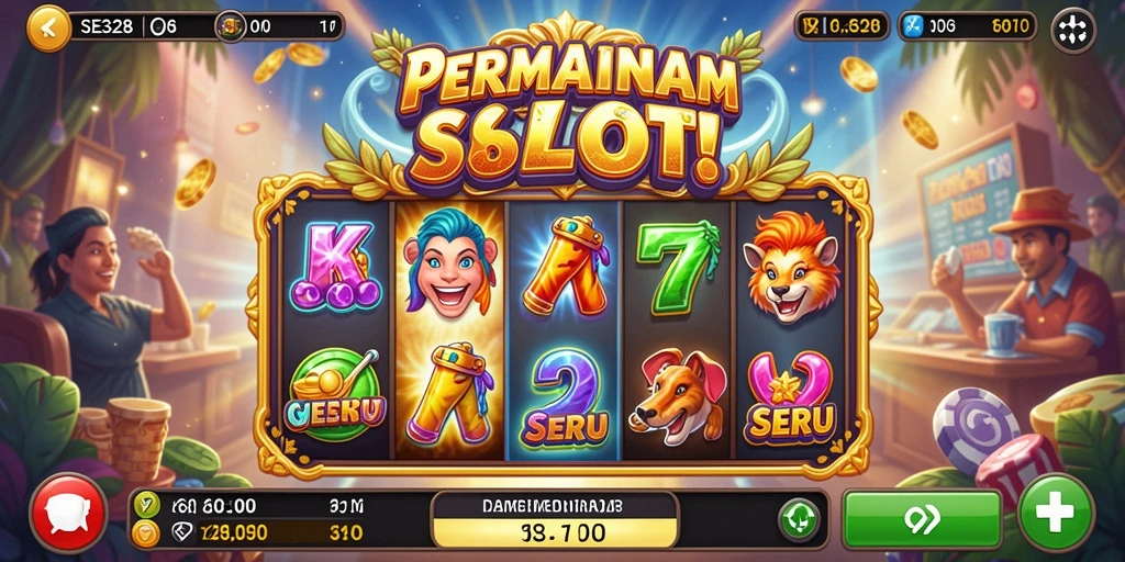 Tampilan layar permainan slot SE328 yang penuh warna dan seru.