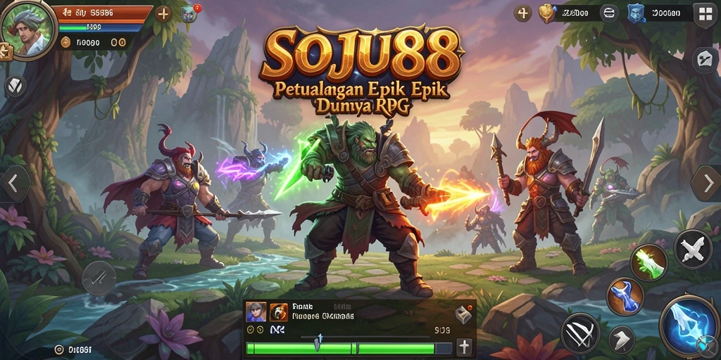 Tampilan utama gameplay SOJU88 yang menarik dalam dunia RPG.