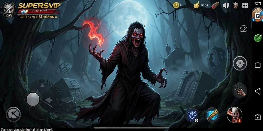 Tampilan menyeramkan dari gameplay SUPERSVIP yang membuat jantung berdebar.