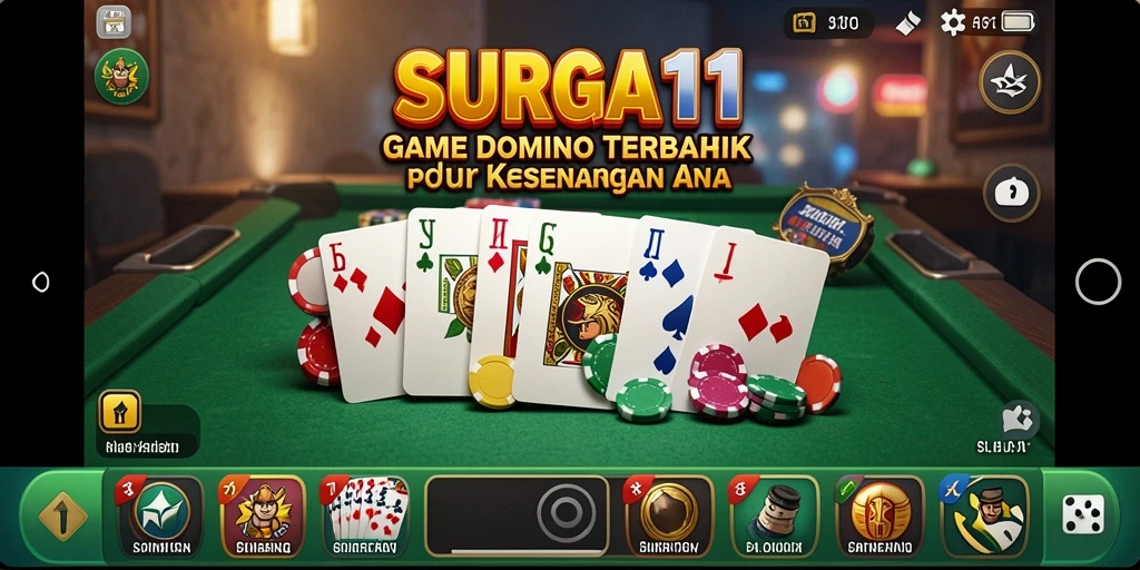 Tangkapan layar utama SURGA11 menunjukkan gameplay yang seru dan interaktif.