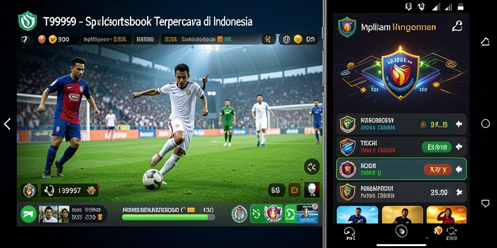 Tampilan gameplay yang menarik dan interaktif dalam aplikasi Sportsbook.