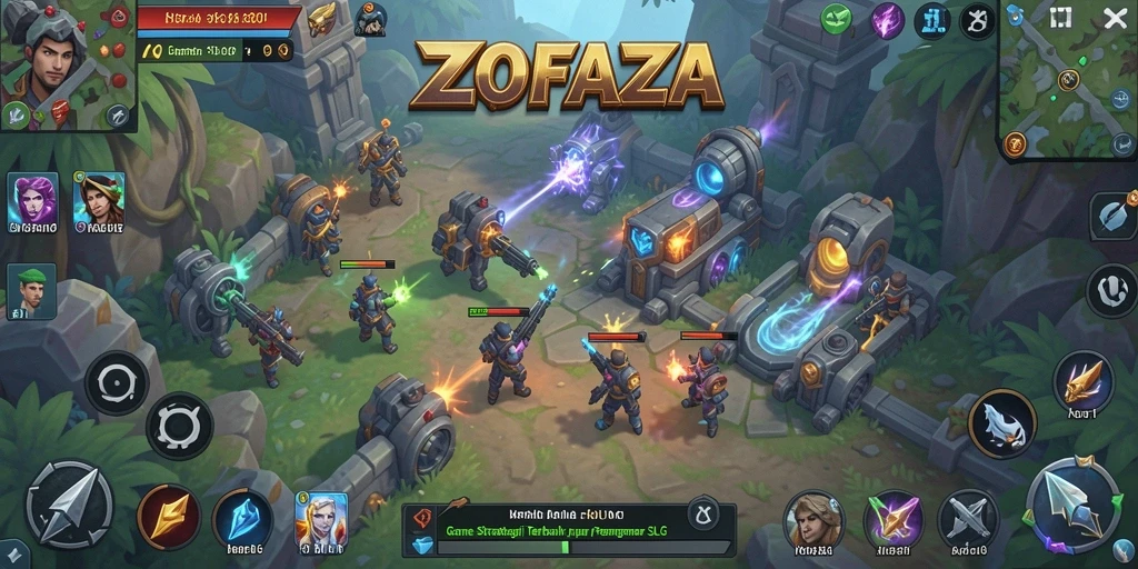 Tampilan gameplay ZOFAZA yang interaktif dan menantang.